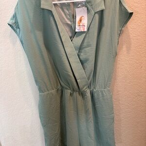 Sage Green Wrap Dress